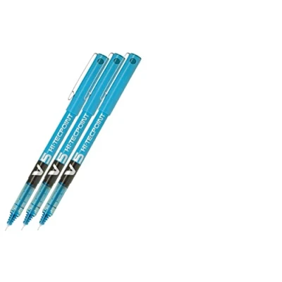Image de Pilot BX V5 Hi Tecpoint Bleu clair Pointe extra fine Stylo roller 0,5 mm Trait : 0,3 (Lot de 3)
