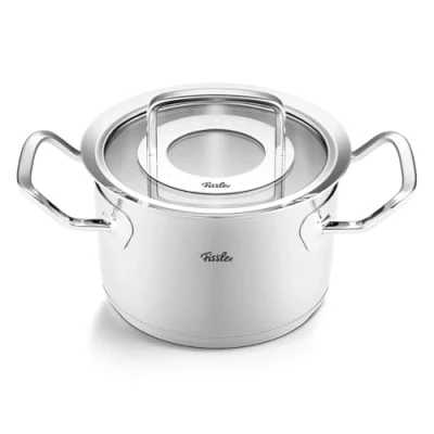 Image de Fissler Collection Original Profi Faitout En Acier Inoxydable (16 cm, 2,1 l) Avec Couvercle Verre, Compatible induction