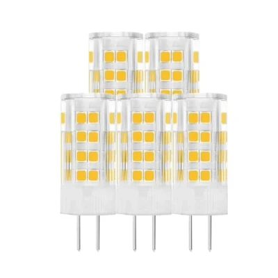 Image de Riyueyi G4 LED Ampoule Blanc Chaud 3000K AC 220V 5W(Équivalent Aux Ampoules Halogènes G4) 50W Non Dimmable à Culot Deux Broches Type Pas de Scintillement, ​Lot 5,Cool White 6000k,5W