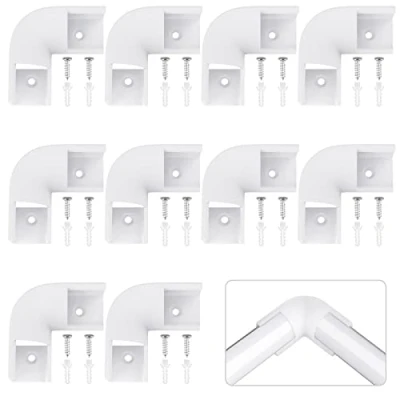 Image de HOMMAND 10 Pièces Connecteur d&#039;angle Profilé LED en Forme de V, à 90 Degrés pour Aluminium LED, Vis incluses