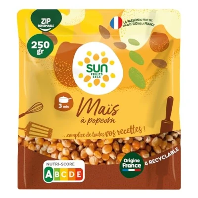 Image de SUN Maïs à Éclater 250 g Pour Pop Corn Casserole &amp; Machine Popcorn