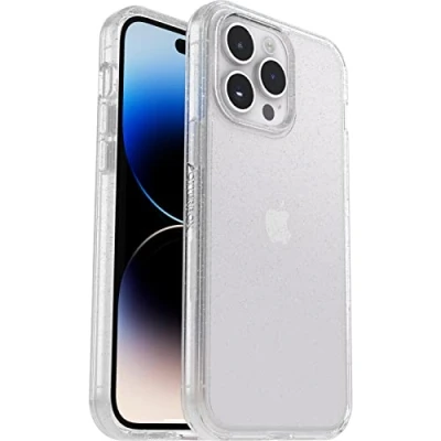 Image de Otterbox Symmetry Clear Coque pour iPhone 14 Pro Max, Anti Chute, Protection Fine, supporte 3 x Plus de Chutes Que la Norme Militaire, antimicrobien, Stardust
