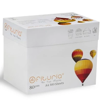 Image de Feuilles A4, Papier Multiusage pour Imprimante et Photocopieuse, A4 Blanc Environnements de Travail Usage Domestique, DIN 80g/m², Paquet Ofituria (2500 feuilles)