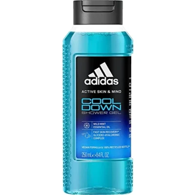 Image de Adidas Active Skin &amp; Mind Gel Douche Cool Down Homme Formule Clean Vegan, rafraîchissant 250 ML