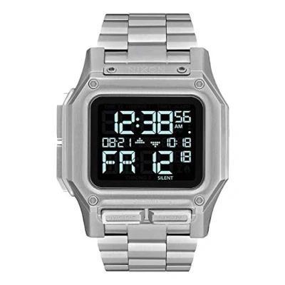 Image de Nixon Regulus Montre à affichage digital silvercoloured, Homme, Taille: One Size, Silver coloured