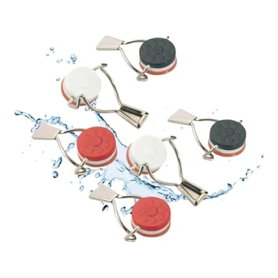 Image de Westmark Set Bouchon de Bouteille à Levier, 6 pièces, avec Joint en Silicone, Acier, Rouge/Blanc/Noir, 444022E3