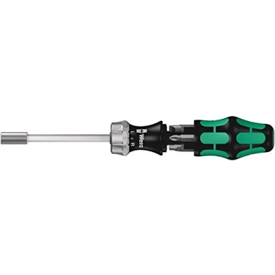 Image de Wera 05073661002 Kraftform Kompakt 27 RA 2 SB, 7 pièces, Noir/vert