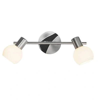 Image de BRILLIANT lampe Tiara spot tube 2 feuilles fer/blanc 2x D45, E14, 40W, adapté aux lampes à suspension (non incluses) Échelle A ++ E Têtes pivotantes