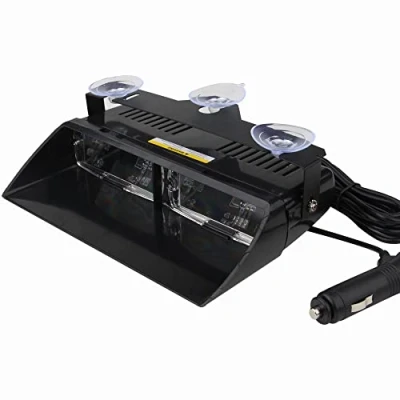 Image de Balise Feu de Détresse Multi couleur 16 LED Application Loi Lumière Avertissement Stroboscope Clignotant Lampe D&#039;urgence avec la ventouse Pour le toit/le tableau bord/le pare brise internes
