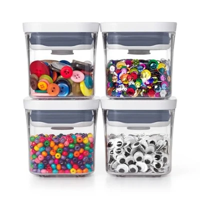 Image de OXO Good Grips 11236100 Lot de 4 mini récipients POP en plastique Transparent