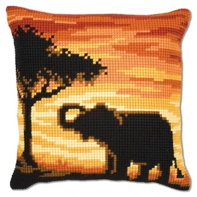 Image de Vervaco Kit coussin au point de croix Eléphant