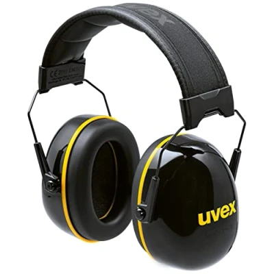 Image de Uvex K20 Capsule de protection auditive, pliable, isolation 33 dB, noir/jaune, Noir, taille unique