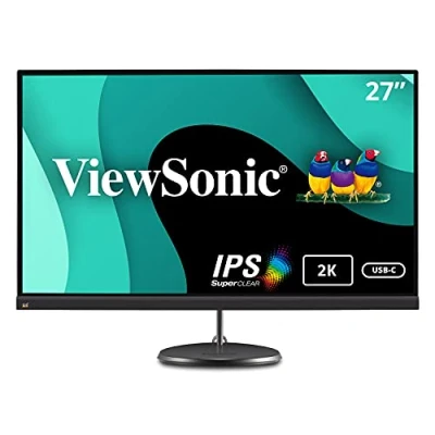 Image de ViewSonic VX2785 2K MHDU Moniteur IPS 24&quot; 2K, 5ms, HDMI, DisplayPort, USB Type C, Haut parleurs, Noir