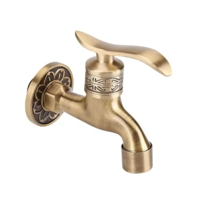 Image de DEWIN laiton antique Style Lave Linge,Robinet d&#039;eau Froide Robinet d&#039;évier en de Machine à Laver pour Salle Bain
