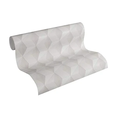 Image de Papier peint Géométrique New Life A.S. Création intissé 10.05 m x 0.53 Beige Fabriqué en Allemagne 962551 96255 1