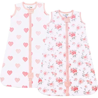 Image de Mama Cheetah gigoteuse pour bébé 0,5 TOG, couverture portable en coton bio avec fermeture éclair bidirectionnelle, d&#039;emmaillotage nouveau né, tout petit, garçon, fille, 0 à 3 mois