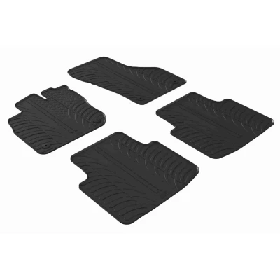 Image de VAICO V10 9614 Ensemble de tapis sol Caoutchouc avant et arrière noir