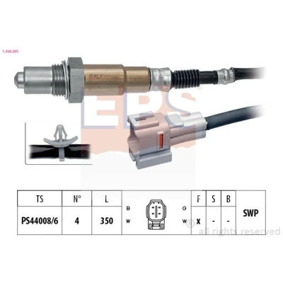 Image de EPS 1.998.091 Sonde lambda avec monture Made in Italy OE Equivalent chauffé, planaire, Filetage prégraissé SUZUKI: SWIFT 3, IGNIS 2