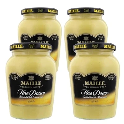 Image de Maille Spécialité à la Moutarde Fine Douce Bocal 370 g Lot de 4