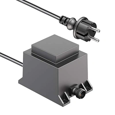 Image de ledscom.de Transformateur/alimentation pour LED 40W système enfichable NEMO, fiche, 24V AC, noir, IP67, basse tension, étanche, tension continue, courant continu, protection totale isolée,