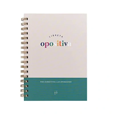 Image de UO Cahier A5, carnet d&#039;oppositions opposants, couverture rigide, 200 pages, lignes pointillées, spirale (15 x 22 cm)