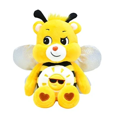 Image de Care Bears Basic Fun Bumble Bee Bear 22cm Bean Plush, Jouet Peluche Mignon à Collectionner, Jouets câlins pour Enfants, Doux Filles et garçons