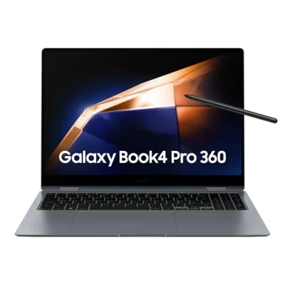 Image de Samsung Galaxy Book4 Pro 360 Ordinateur portable 16&#039;&#039;, Intel Evo Edition Core Ultra 7, 155H 16Go RAM 512Go SSD ARC Graphics, Gris Anthracite, Clavier AZERTY FR