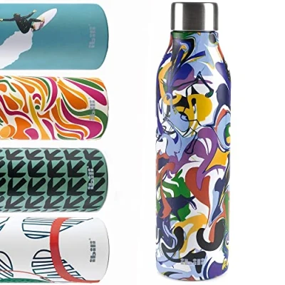 Image de Ibili Bouteille Isotherme Swirl (Spirale), 500 ml, Acier Inoxydable 18/10, Double Paroi, Réutilisable