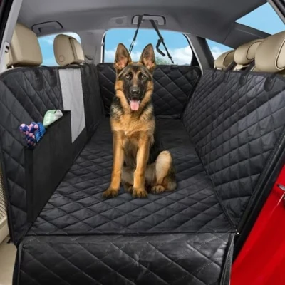 Image de 4 en 1 Housses de Siège d&#039;auto pour Chien, Protection Chien Universelle avec Fenêtre Visualisation, Imperméable Antidérapant Voitures VUS (137 x 147 cm)