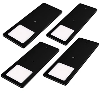 Image de kalb LED sous le comptoir noir 5W lampe de cuisine très plat spot encastrable, sélection:3 set blanc chaud