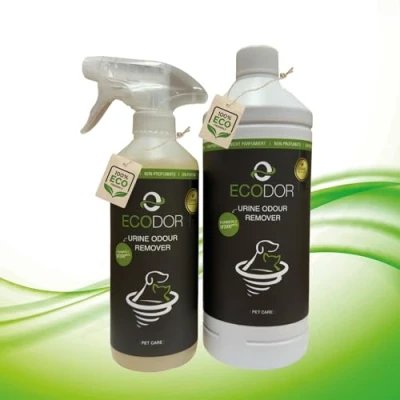 Image de Ecodor UF2000 4Pets Éliminateur d&#039;Odeur d&#039;Urine 1500 ML Recharge avec Spray Sans parfum 100% Biologique Utilisation Polyvalente Convient pour les chiens, chats et autres petits animaux