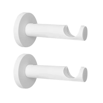 Image de Support de Tringle à Rideaux STORE &amp; MENUISERIE 2.0 Blanc Mat Diamètre 20 mm Saillie 76 Lot 2