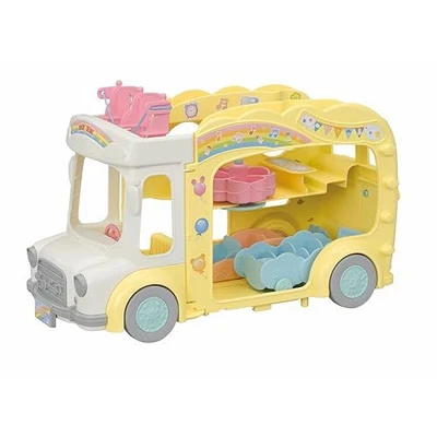 Image de Sylvanian Families Le Bus et sa Cour de récréation 5744 La crèche Mini Poupées