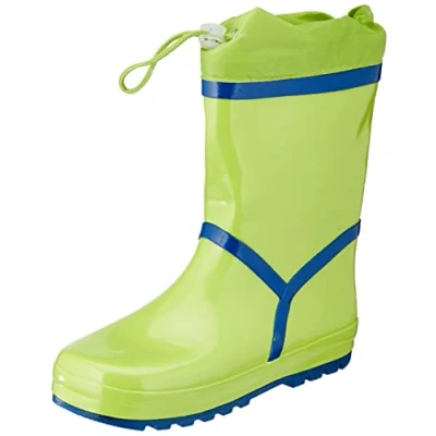 Image de Playshoes Bottes En Caoutchouc Doublées de pluie Mixte Enfant, Vert, 27 EU