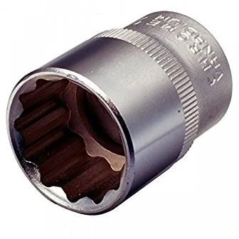 Image de KS TOOLS 911.1573 Clé à douille DIN3120, ISO1174, DIN3124, ISO2725 1 13.0 Acier chrome vanadium dodécagonal moleté
