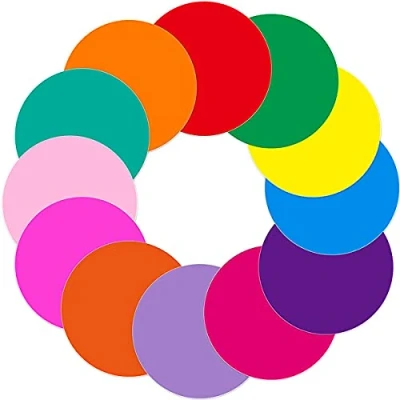 Image de Oikabio 12 PièCes SéRies Cercles EffaçAbles à Sec Autocollants en Vinyle Amovibles pour Bureau de Classe D&#039;éCole 11.8 Pouces