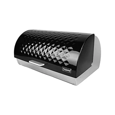 Image de Maestro MR 1676BL Boîte à pain en acier inoxydable avec couvercle coulissant