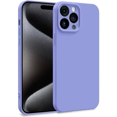 Image de MyGadget Coque pour iPhone 15 Pro Max Case Protection Rigide Anti Choc avec Doublure Microfibre Lila