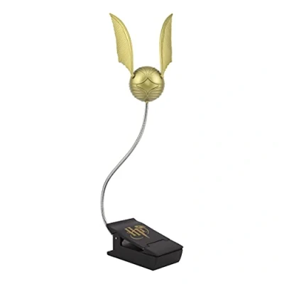 Image de Paladone Golden Snitch Lumi Clip Lampe de Lecture Pratique sur le Thème Harry Potter Double Alimentation par piles ou USB Doré