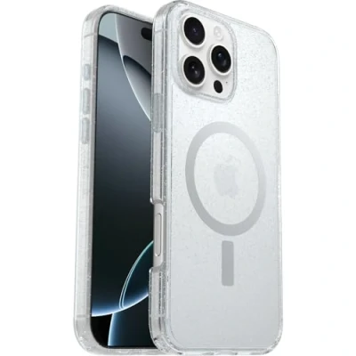 Image de OtterBox Coque Symmetry Series Clear MagSafe pour iPhone 16 Pro Max, Antichoc, Anti Chute, Fine, supporte 3X Plus de Chutes Que la Norme Militaire, Stardust