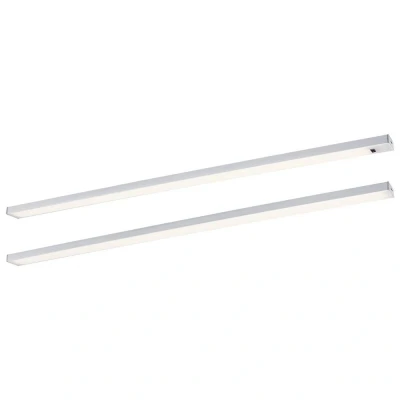 Image de Paulmann 98617 LED sous Meubles Inline kit de 2 2x6W 550x26 mm 2x500lm 24 V Chrome Mat Tunable White, 12 W