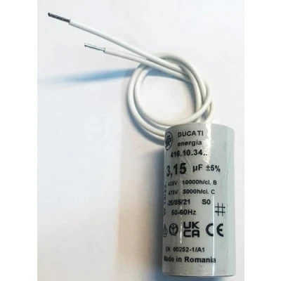 Image de Condensateur ducati 3,15 µF Spécial volet roulant fond plat sortie de cable