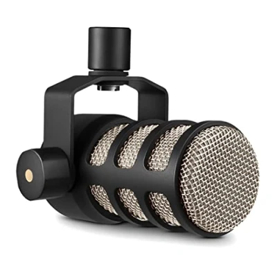 Image de RØDE PodMic Microphone dynamique de qualité Broadcast avec support oscillant intégré pour les podcasts, le streaming, jeu, et l&#039;enregistrement vocal