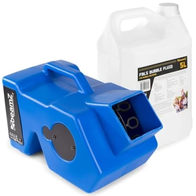 Image de BeamZ B1000 Machine à Bulles + 20L de Liquide, avec Ventilateur, Puissance 40 Watts, Télécommande sans Fil, Idéal pour Tous vos Soirées