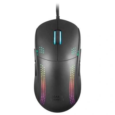 Image de MARSGAMING MMPRO Noir, Souris Ambidextre Ultra Légère, RGB Chroma, Optique 32K DPI