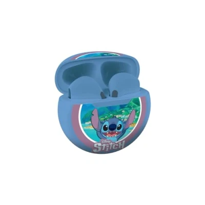 Image de Lexibook, Disney Stitch, Écouteurs stéréo sans Fil, Son de Haute qualité, Microphone intégré, Commandes tactiles, Boîtier Recharge, limité à 85 DB, Bleu, HPBT05D