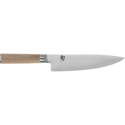 Image de KAI Shun Classic Couteau de Chef Japonais Blanc 20 cm Longueur Lame Damas 32 Couches Noyau VG MAX 61 (±1) HRC Manche en Pakkawood Fabriqué au Japon Forgé