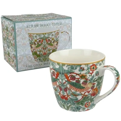 Image de The Leonardo Collection Mug en porcelaine fine Motif voleur de fraises William Morris Vert