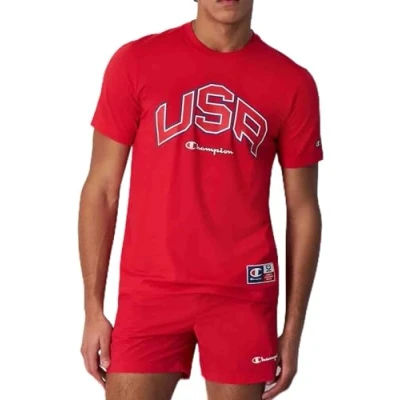 Image de Champion Crewneck Retro Tshirt imprimé, Homme, Taille: Medium, Red