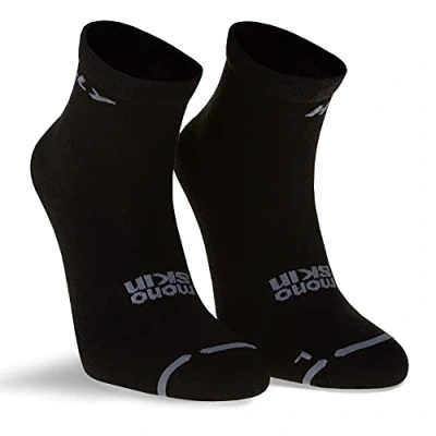 Image de Hilly Active Anklet Zero Cushioning Chaussettes de Course, Noir/Gris, M Mixte